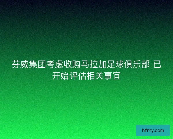 芬威集团考虑收购马拉加足球俱乐部 已开始评估相关事宜